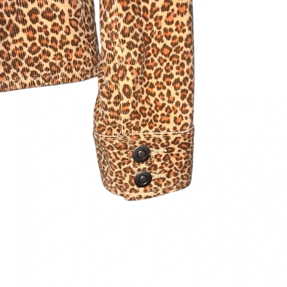 Quiet Luxury Safari Chic Leopard Print Jacket Animal Print Layering Piece Size S